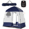 Outsunny Outdoor Portable Pop Up Shower Tent Changing Tent Privacy Enclosure with 2 Rooms Shower Bag Floor for Camping Blue