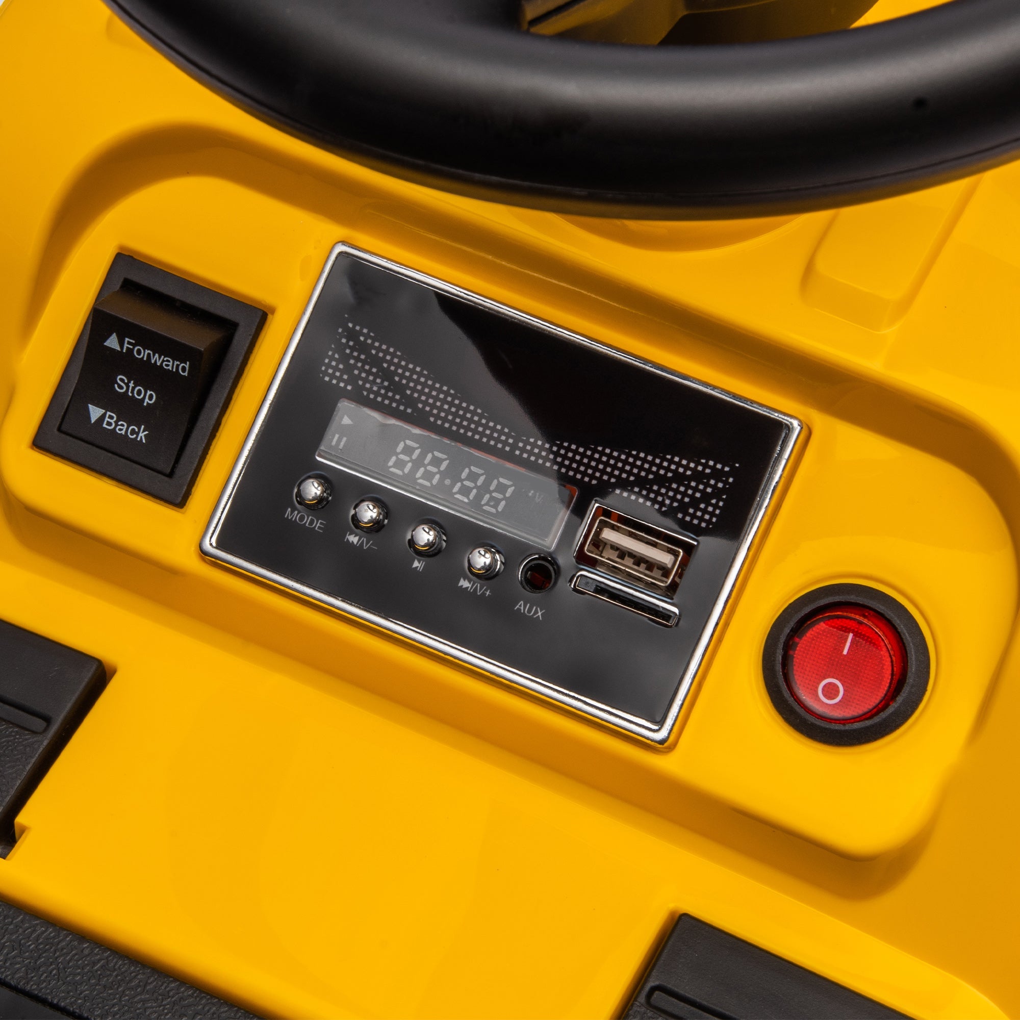 Aosom 6V Electric Ride On Tractor 3 in 1 Excavator Bulldozer Road Roller Battery Powered Kids Construction Toy 