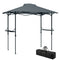 5 x 8.5 ft Pop Up Grill Gazebo with 2 Shelves, UPF 50+ Outdoor Instant Canopy Portable Shelter with Carry Bag, Dark Grey