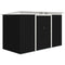 Outsunny Metal Garden Storage Shed 9' x 4' with Sliding Door Spacious Backyard Tool House Dark Gray