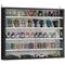 5-Tier Display Cabinet, Shot Glass Display Case, Glass Curio Cabinet with 2 Glass Doors and 4 Adjustable Shelves, Black