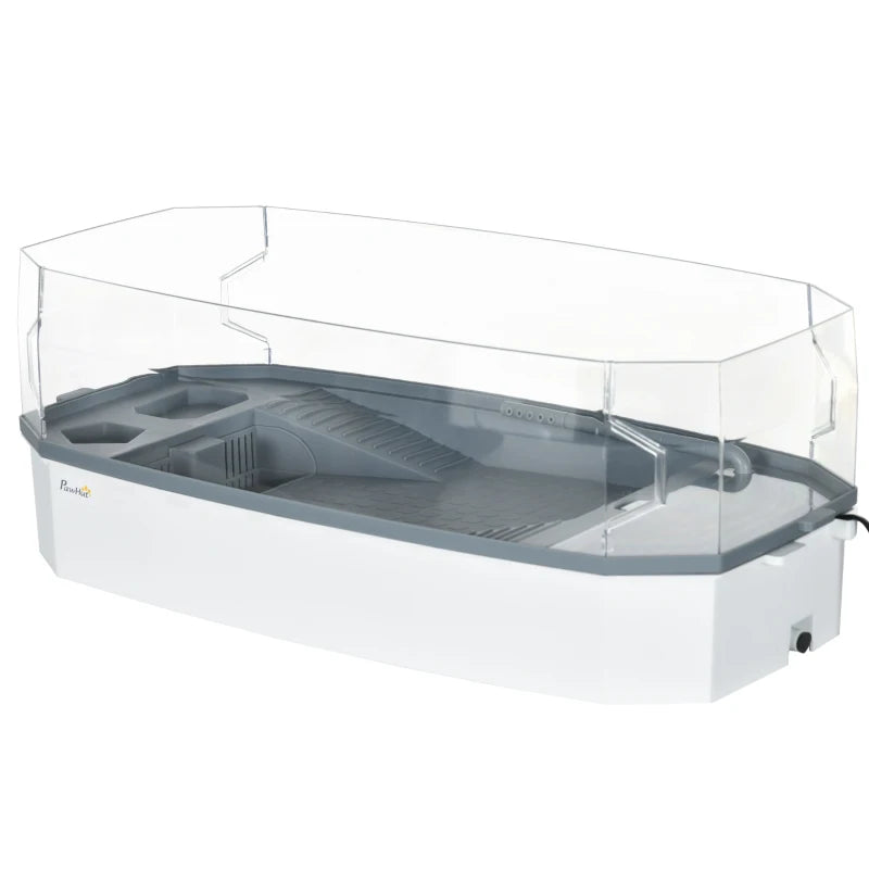 Turtle Tank Kit, Turtle Aquarium with Basking Platform, Water Pump, Filter Layer Design, Reptile Habitat