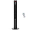 HOMCOM Tower Fan Freestanding Cooling 3 Speed Oscillating 12h Timer LED Remote Black for Home Bedroom