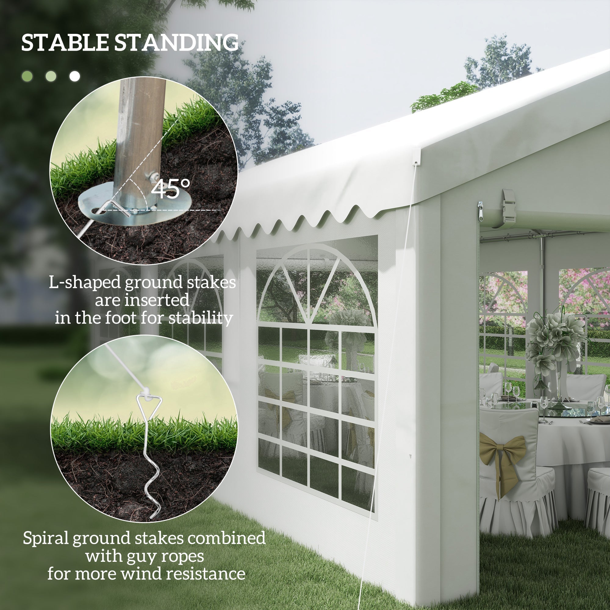 Outsunny 20'x13' Heavy Duty Portable Carport Garage Canopy Sun Shelter White with Sidewalls 