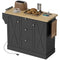 Farmhouse Kitchen Island Cart with Power Outlet and Soft-Close Doors, 49
