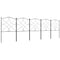 Outsunny 5-Pack Decorative Garden Fencing Linear 10-Feet Rustproof Metal Wire Border Panels 24 x 31-Inch Black