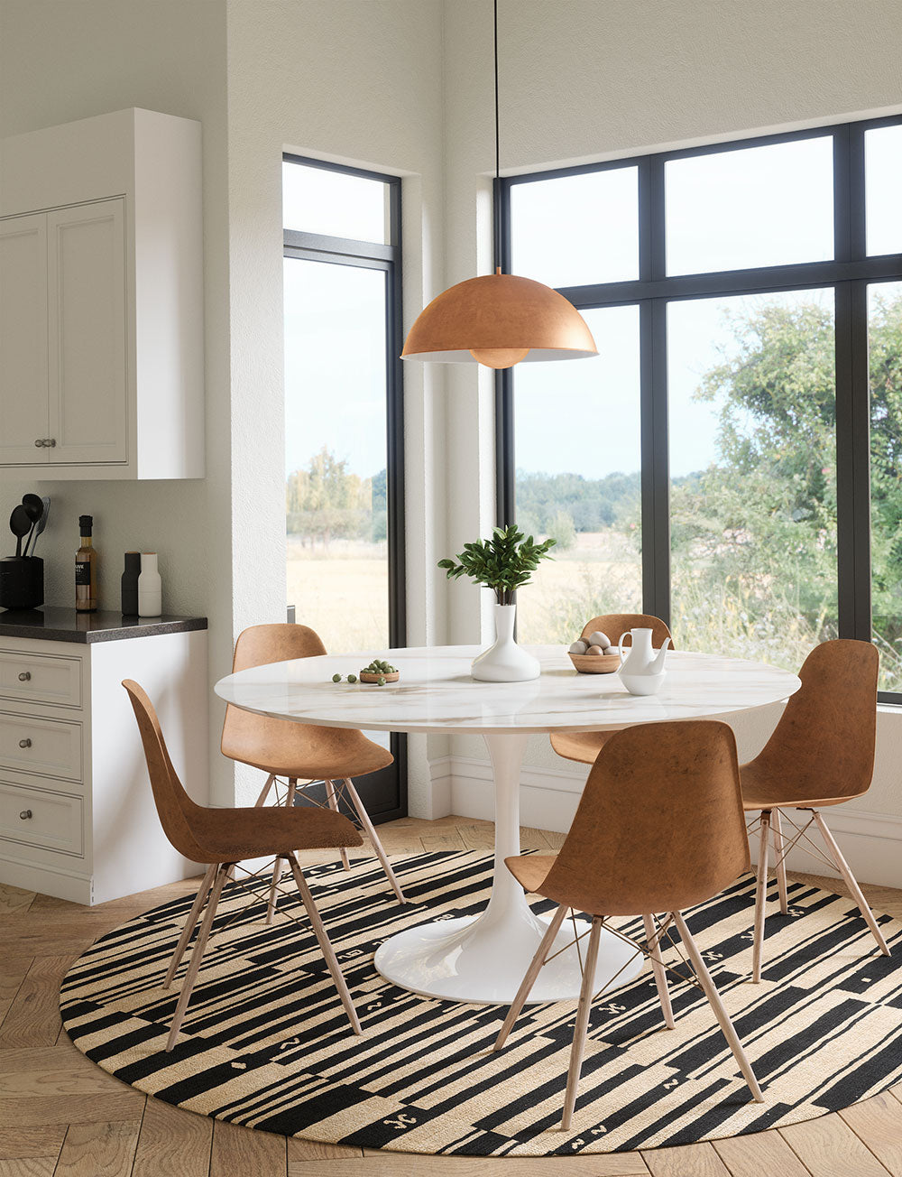 Xelara Natural Black Rug 