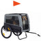 Dog Bike Trailer, Pet Cart Bicycle Carrier with Support Feet, Large Wheels, 2 Doors