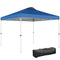Pop Up Canopy Waterproof Canopy Tent with Carrying Bag for Parties Garden BBQs 9.8' x 9.8', Blue