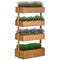 Outsunny 4-Tier Vertical Raised Garden Bed: Elevated Planter Rack with Non-Woven Fabric, Wooden Boxes