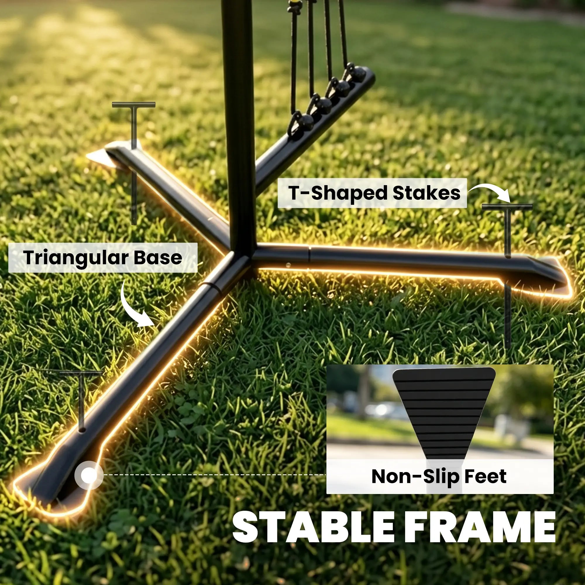 Adjustable Baseball Hitting Trainer with Auto-Rebound & Resistance Bands