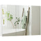 Three-Mirror Bathroom Medicine Storage Cabinet - White