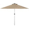 Outsunny Solar Illumination Shade: LED Lighted Patio Umbrella with 4 Lighting Modes, USB Charging Outdoor Deck Khaki