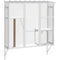 Wooden Catio Outdoor, Cat Window Box Enclosure for 2-3 Large Cats with 2 Jumping Platforms & Scratching Post, White