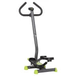 Soozier Twist Stepper Exercise Machine with Adjustable Resistance, LCD Screen - Grey & Green