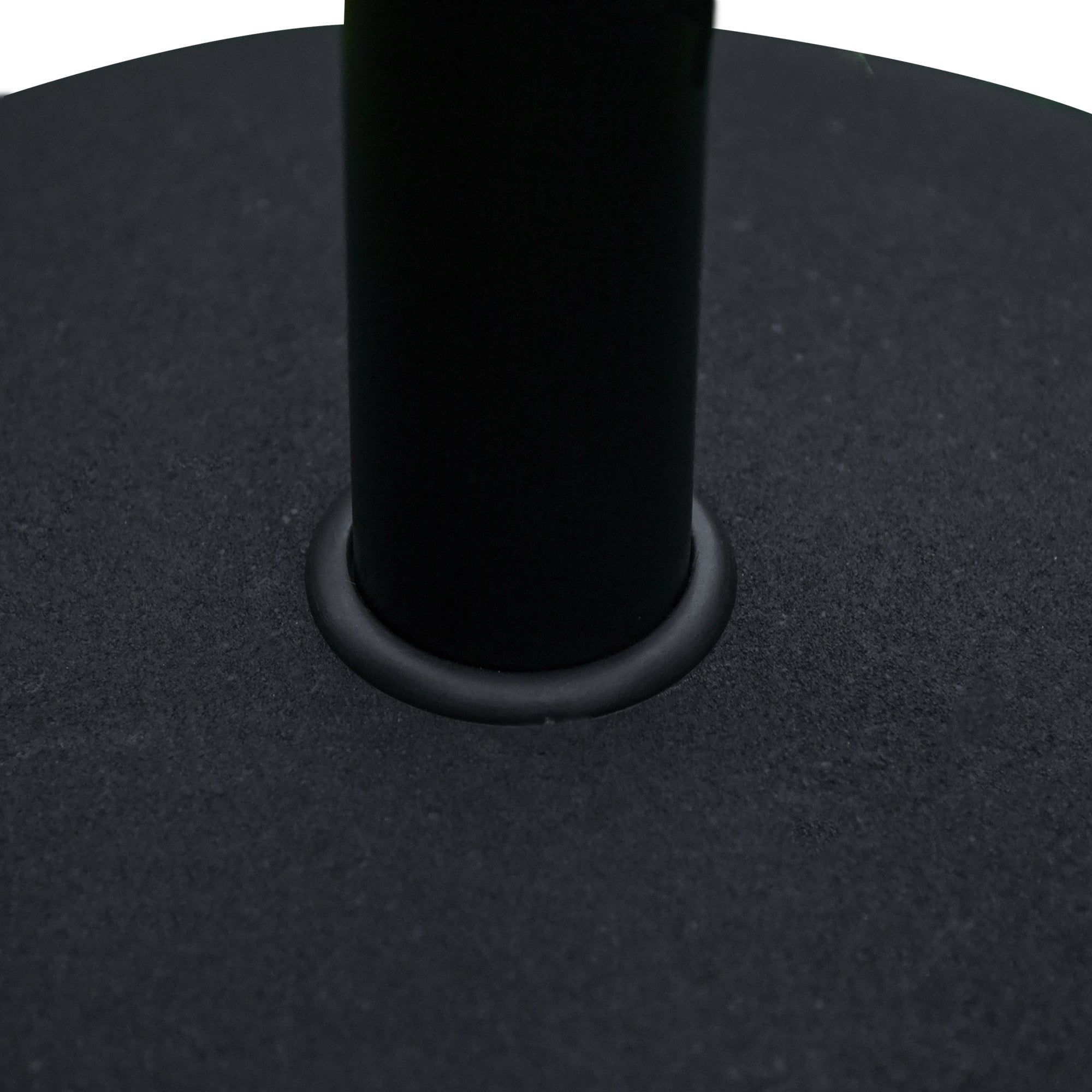 Outsunny 55lb Cement Round Umbrella Base: Heavy Duty Outdoor Patio & Backyard Stand, Black 