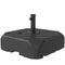Patio Umbrella Base with Wheels, Telescopic Handle, 158 lb Sand/99 lb Water Filled Outdoor Patio Umbrella Stand, Black