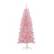 HOMCOM 5FT Pencil Christmas Tree, Artificial Christmas Tree with Automatic Open for Home Party, Pink