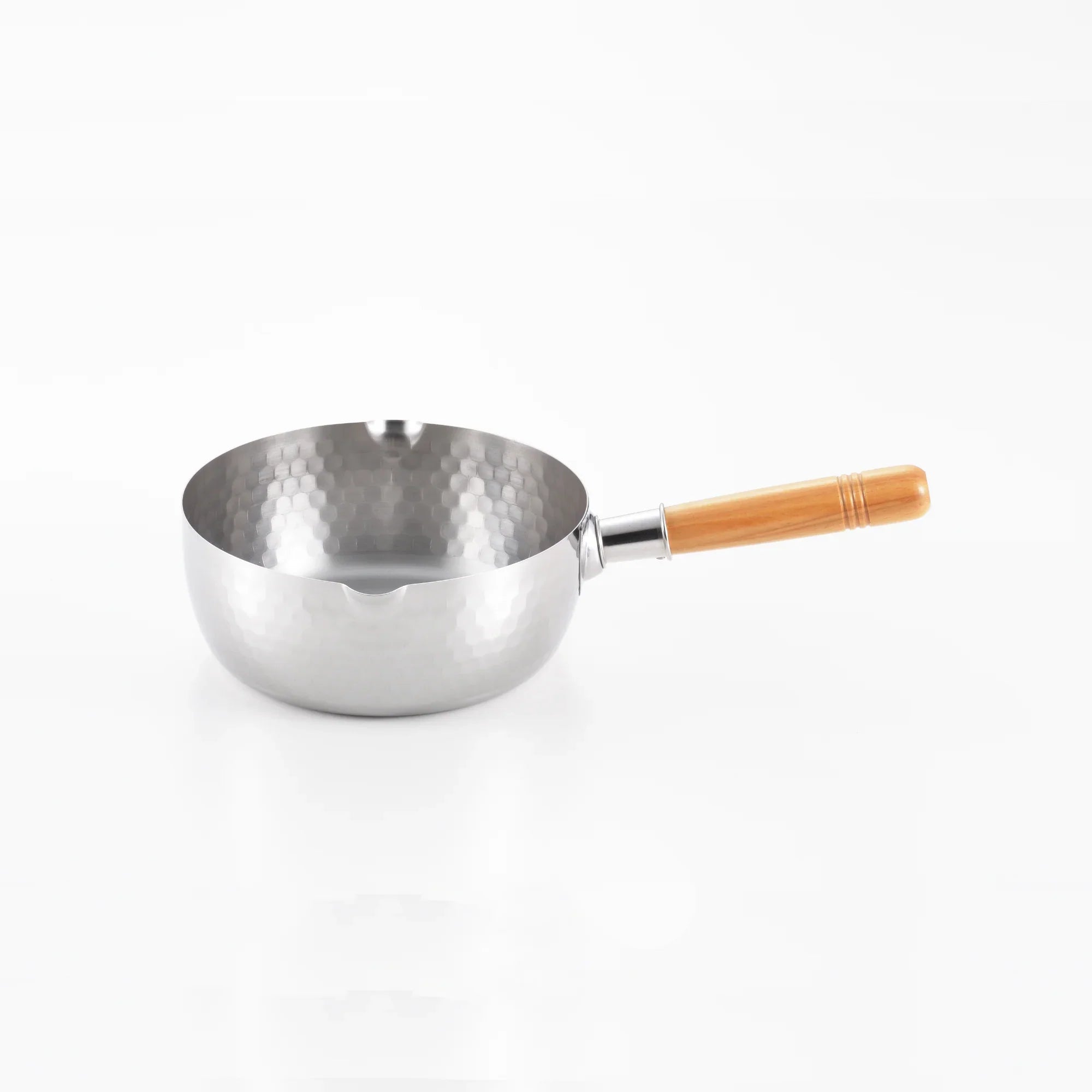 Yoshikawa Yukihira Saucepan 20 cm Stainless Steel  | 2.1 L with Wooden Handle 
