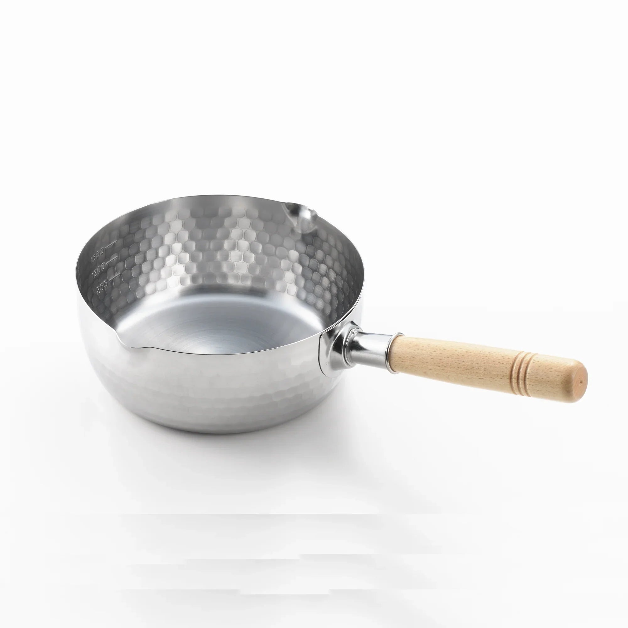 Yoshikawa Yukihira Saucepan 20 cm Stainless Steel  | 2.1 L with Wooden Handle 