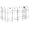 Outsunny Metal Garden Fence Panels 8 Pack Scrollworks Spears Design Animal Barrier Patio Yard Border