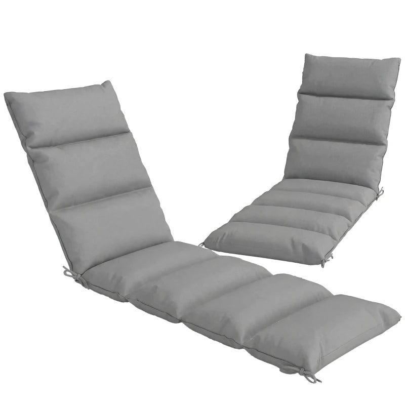 Outdoor Lounge Chair Cushion with Zipper Reversible Chaise Lounge Cushion for Patio Indoor/Outdoor Dark Grey