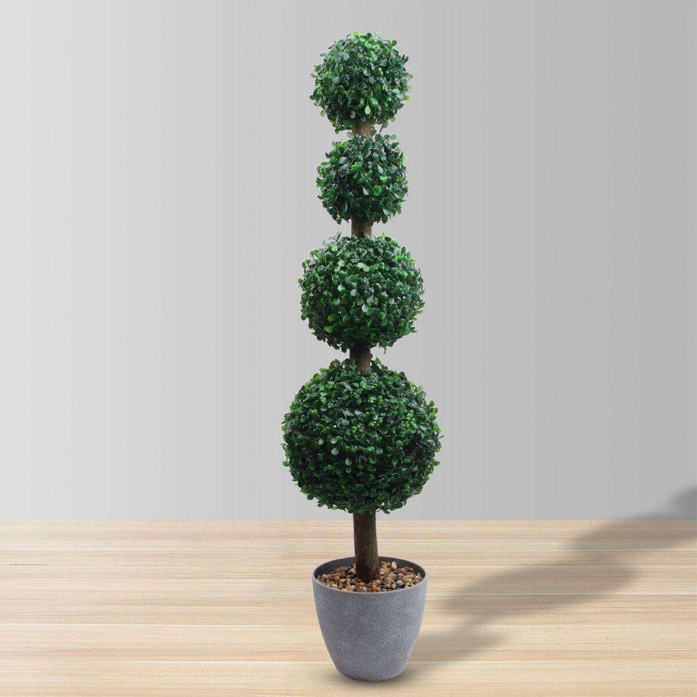 York Faux Potted Boxwood Topiary Plant 3' 
