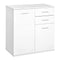 HOMCOM Storage Cabinet Console Sideboard Table Organizer with Drawers, Living Room Entryway Kitchen, White Simplicity