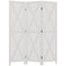HOMCOM 3-panel Wall Partition Farmhouse Room Separator with Foldable Design Wooden Frame 5.6FT, White