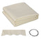 Outsunny Retractable Awning Replacement Fabric: 12'x10' Cream White UV Protection Sunshade Canopy Cover