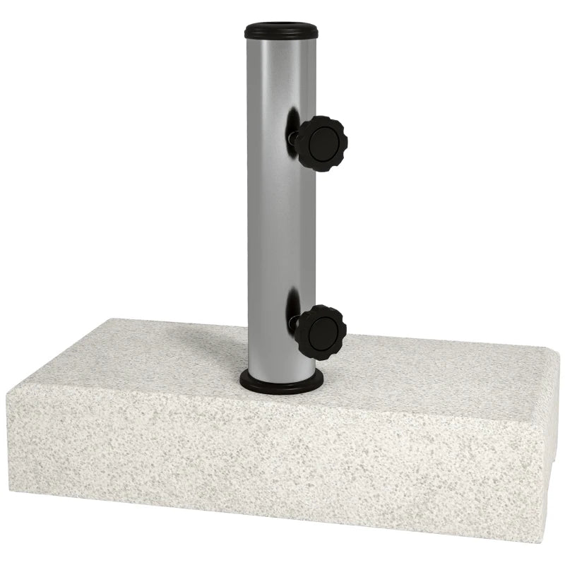 55 lbs Half Granite Parasol Base, Outdoor Umbrella Stand Weight for 1.3", 1.5", 1.9" Umbrella Poles, Grey