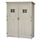 Outsunny Wooden Garden Storage Shed 4x1.5ft Outdoor Tool Organizer with Windows Double Door
