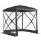 Pop-Up Tent, Foldable Screen Tent with Carry Bag, Zippered Door and Ground Stakes, Fits 3-4 People, Black