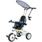 Qaba 4-in-1 Convertible Kids Tricycle with Removable Handlebar and Canopy Blue