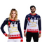 Couple Yellow Snow Sweater Funny Bad Santa Christmas Knit Cozy Holiday Jumper Adult Winter Wear