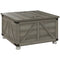 Farmhouse Coffee Table, Square Center Table with Flip-top Lids, Hidden Storage Compartment and Wooden Legs, Distressed Grey