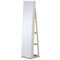 HOMCOM Lockable Jewelry Cabinet Standing Armoire Full Length Mirror LED Lights White Jewelry Organizer
