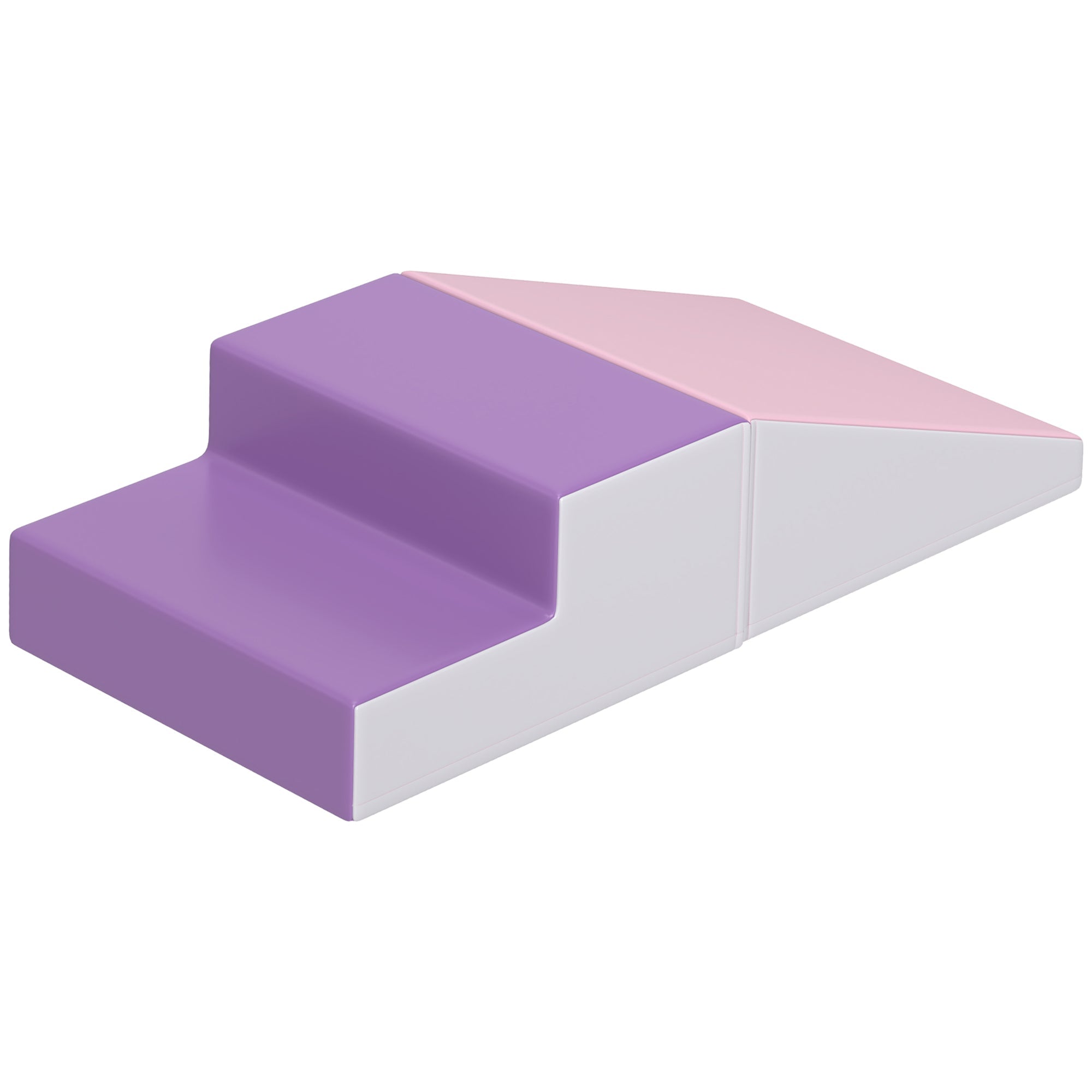 Soozier 2-Piece Climb and Crawl Activity Soft Play Set, for Toddler Preschooler Babies Indoor, Purple 