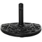 Outsunny Umbrella Base: 20lb Heavy Duty Half Round Concrete Stand for Market Umbrellas Black
