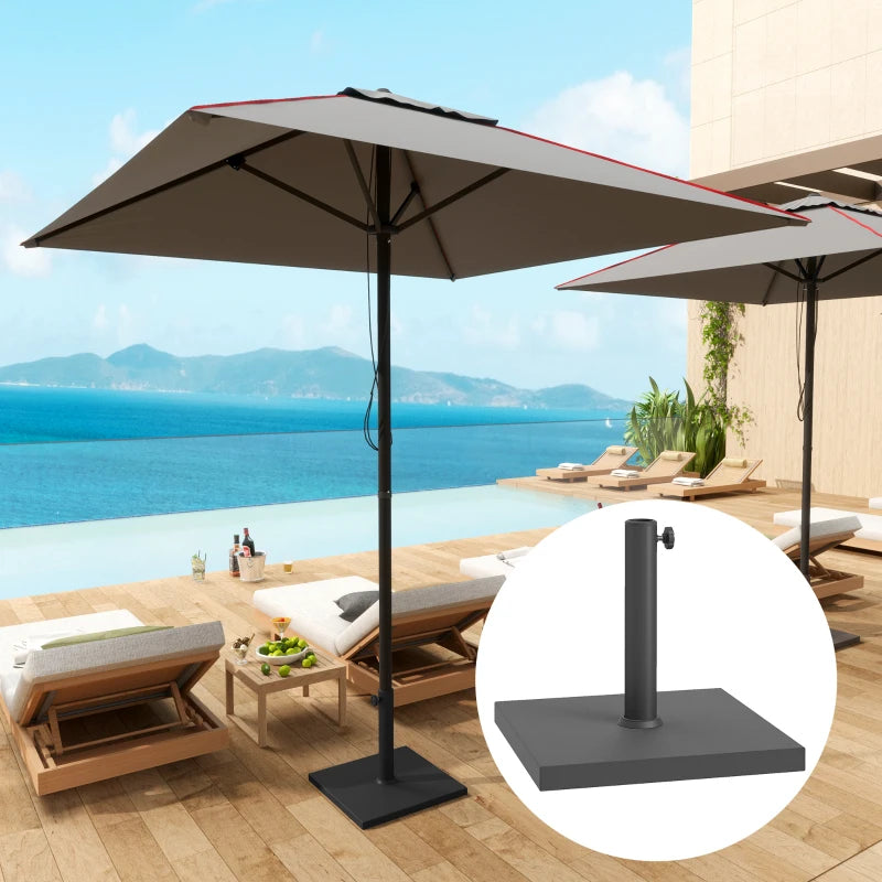 Patio Umbrella Base, 40 lbs Concrete Heavy Duty Umbrella Base for 1.5"/1.9", Black