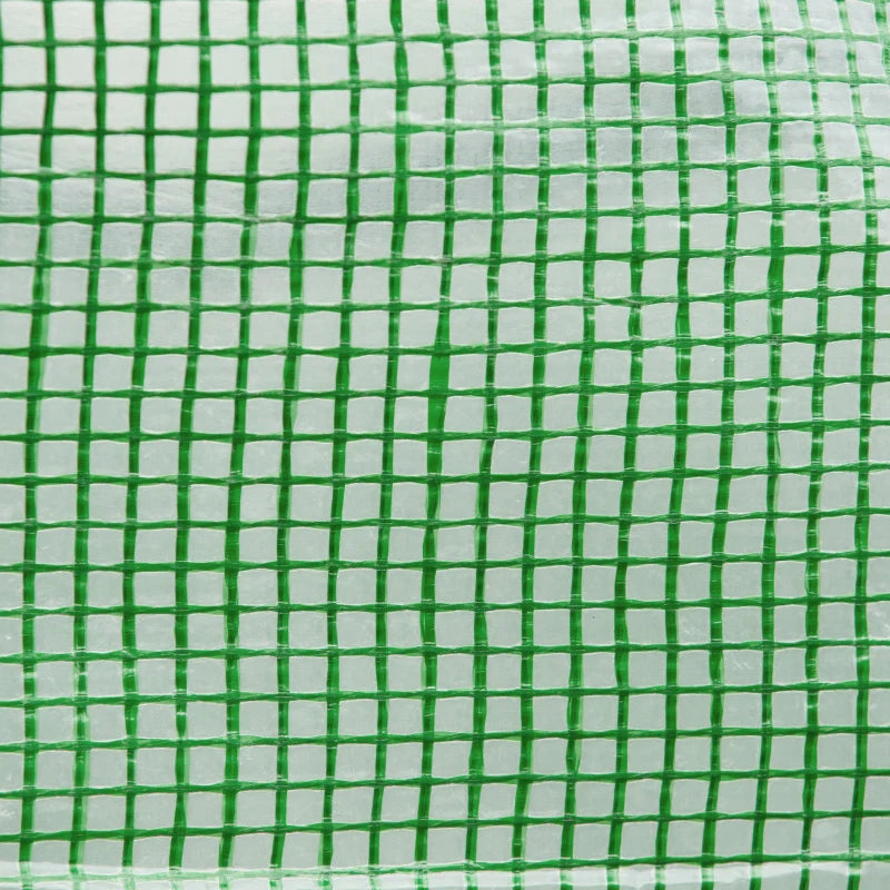 Walk-In Tunnel Greenhouse, Plant Hot House with 4 Windows and Zipper Door, 10' x 10' x 7' , Green