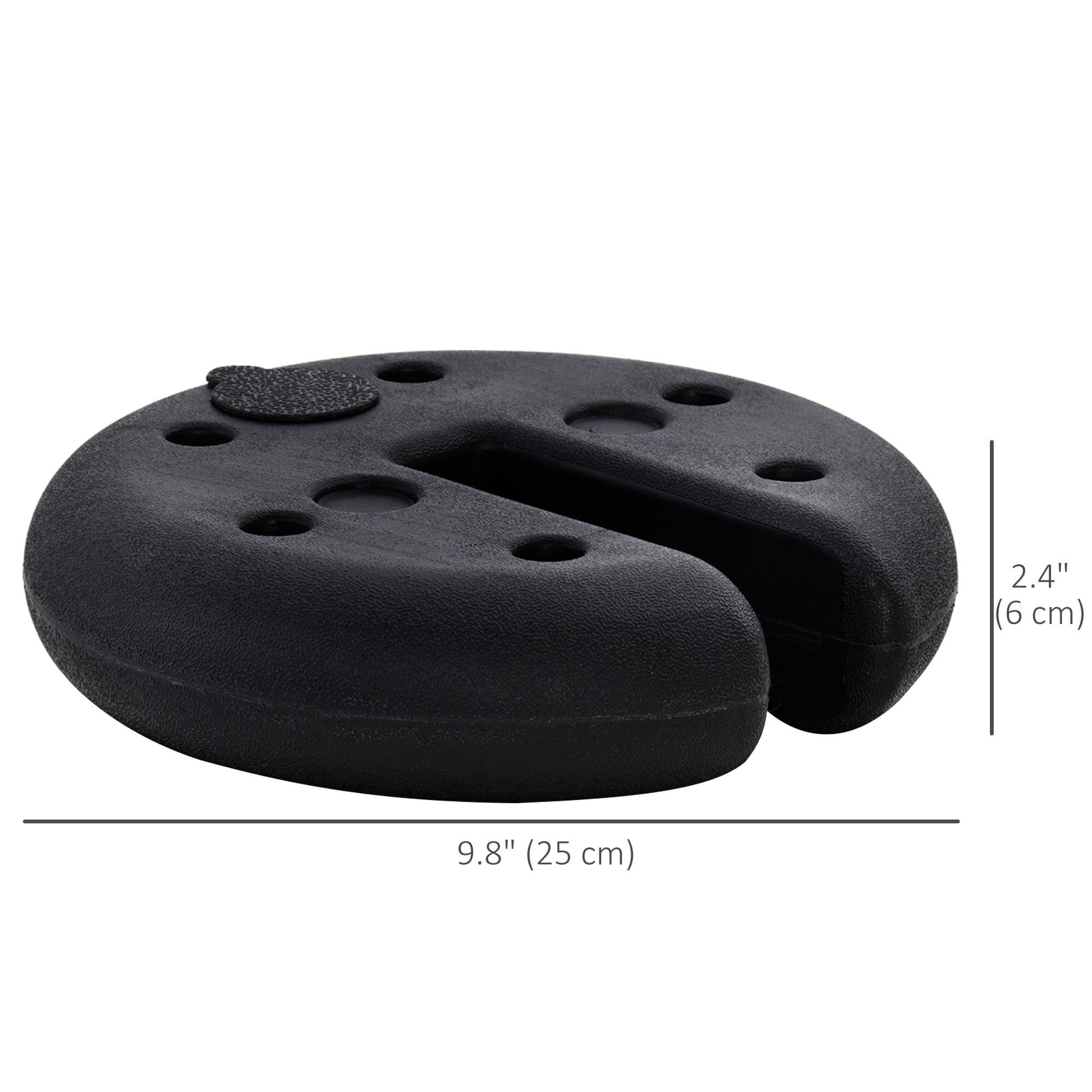 Outsunny Set of 4 Party Tent Canopy Weight Plate Kit Gazebo Pop Up Tent Anchor Base Weights Canopy Shelter Leg Weights 