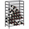 HOMCOM Large Freestanding Wine Rack: 9-Tier 54-Bottle Metal Storage Stand for Home Bar & Cellar Organization