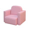 Qaba 2-in-1 Kids Convertible Table & Sofa Chair Set, Pink Multifunctional Toddler Armchair and Activity Couch