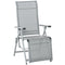 Outsunny Portable Lounge Chair: Foldable with Adjustable Backrest and Footrest, Gray Hue for Outdoor Relaxation