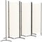 Outsunny 6 Panel Folding Room Divider, UV30+ Privacy Screen, Indoor Outdoor Privacy Panel with Stable Base, Beige