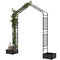 Garden Arch Outdoor Trellis Arbor with 2 Planter Boxes, 90.6