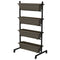 Outsunny 4-Tier Vertical Garden Planter with Wheels 4 Boxes Outdoor Plant Stand for Vegetables Flowers Brown