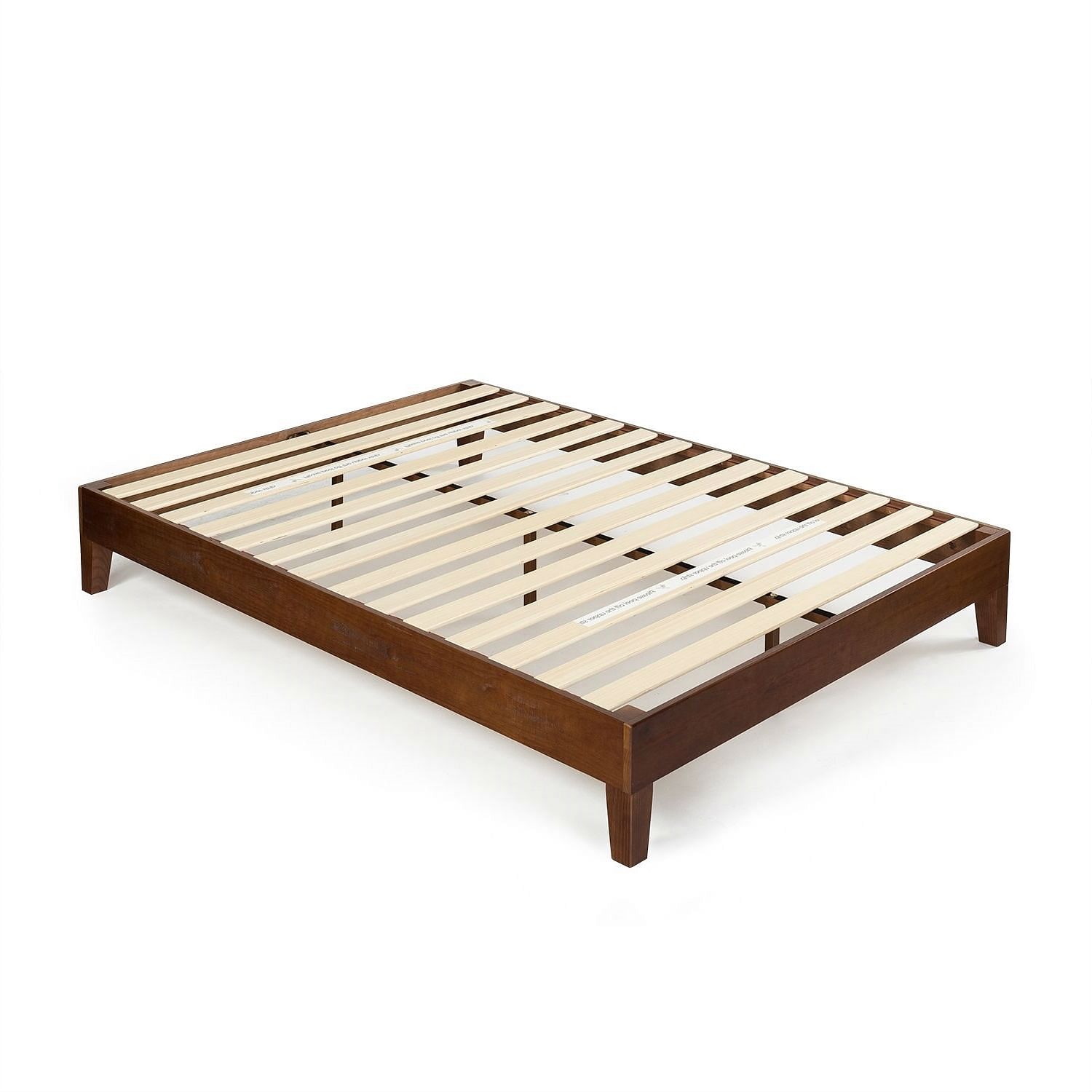 Queen size Modern Low Profile Solid Wood Platform Bed Frame in Espresso - Free Shipping