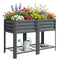 Raised Garden Bed with Legs Storage Shelf Elevated Planter Box 31.5